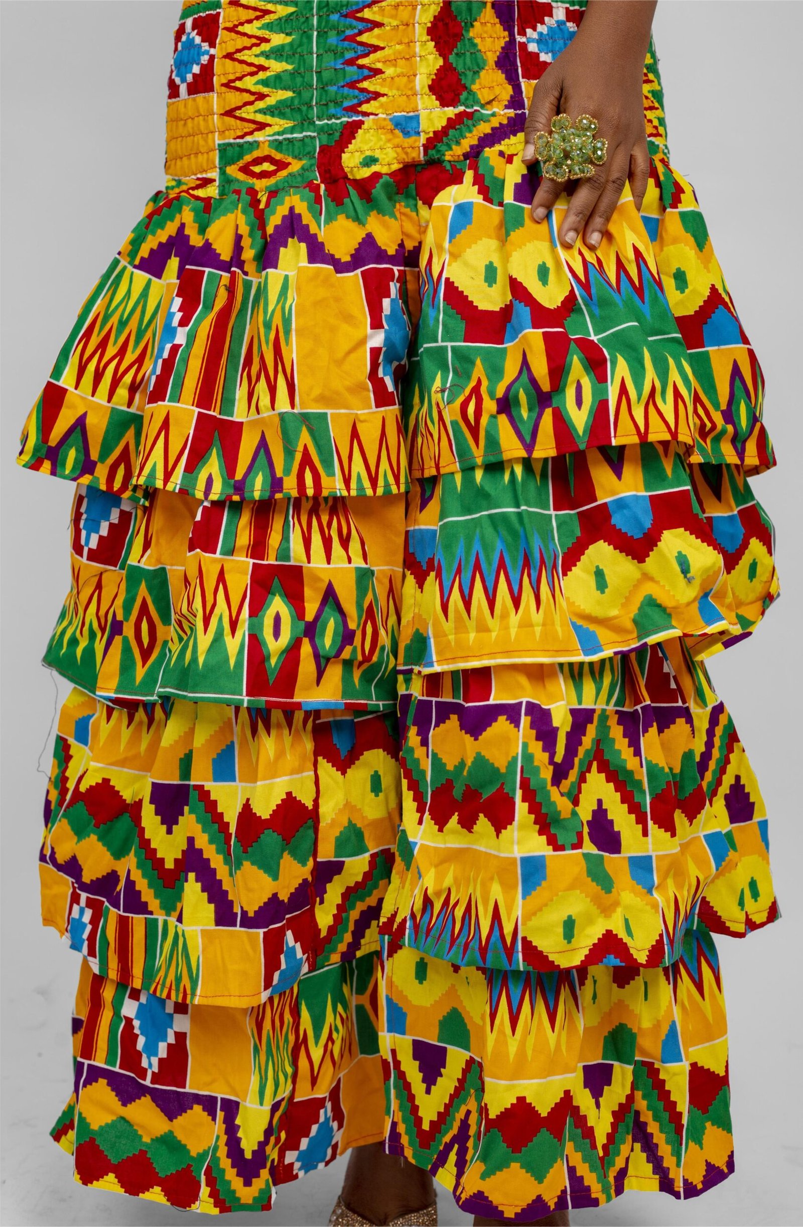 Ankara Maxi Halter Neck Dress - Kumalo - Image 4