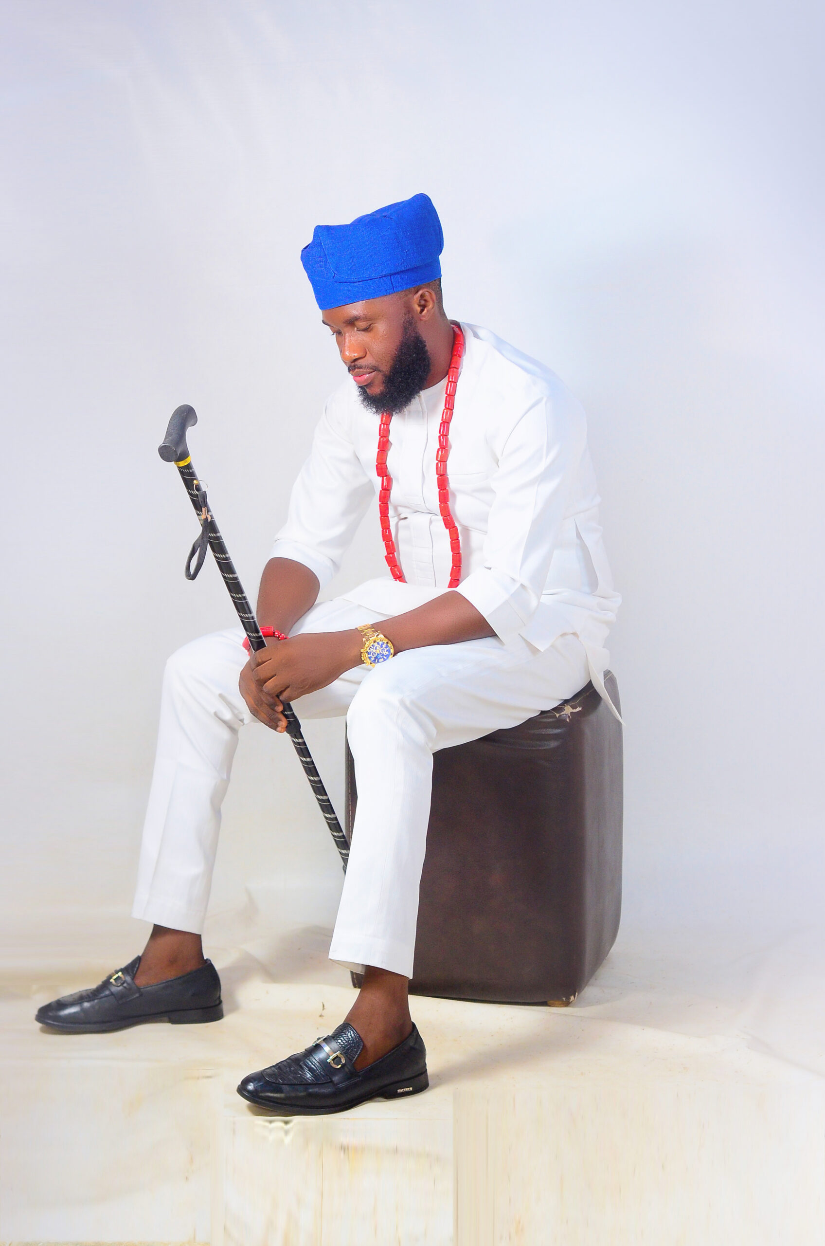 Authentic Traditional Yoruba Asooke Hat for Men - Image 5