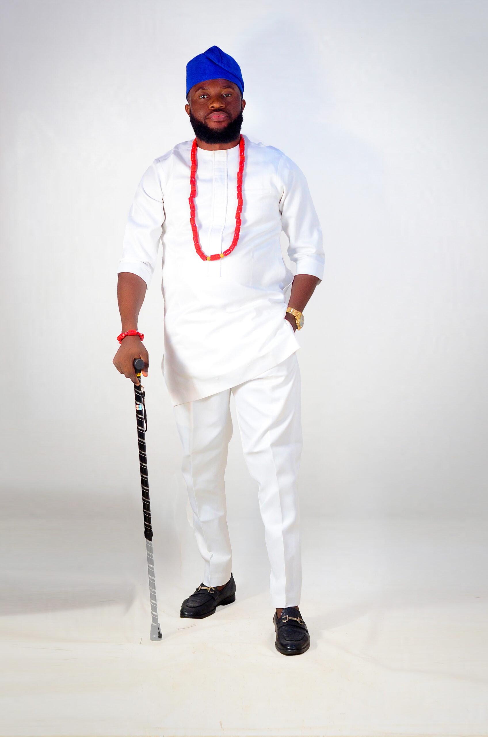 Authentic Traditional Yoruba Asooke Hat for Men - Image 4