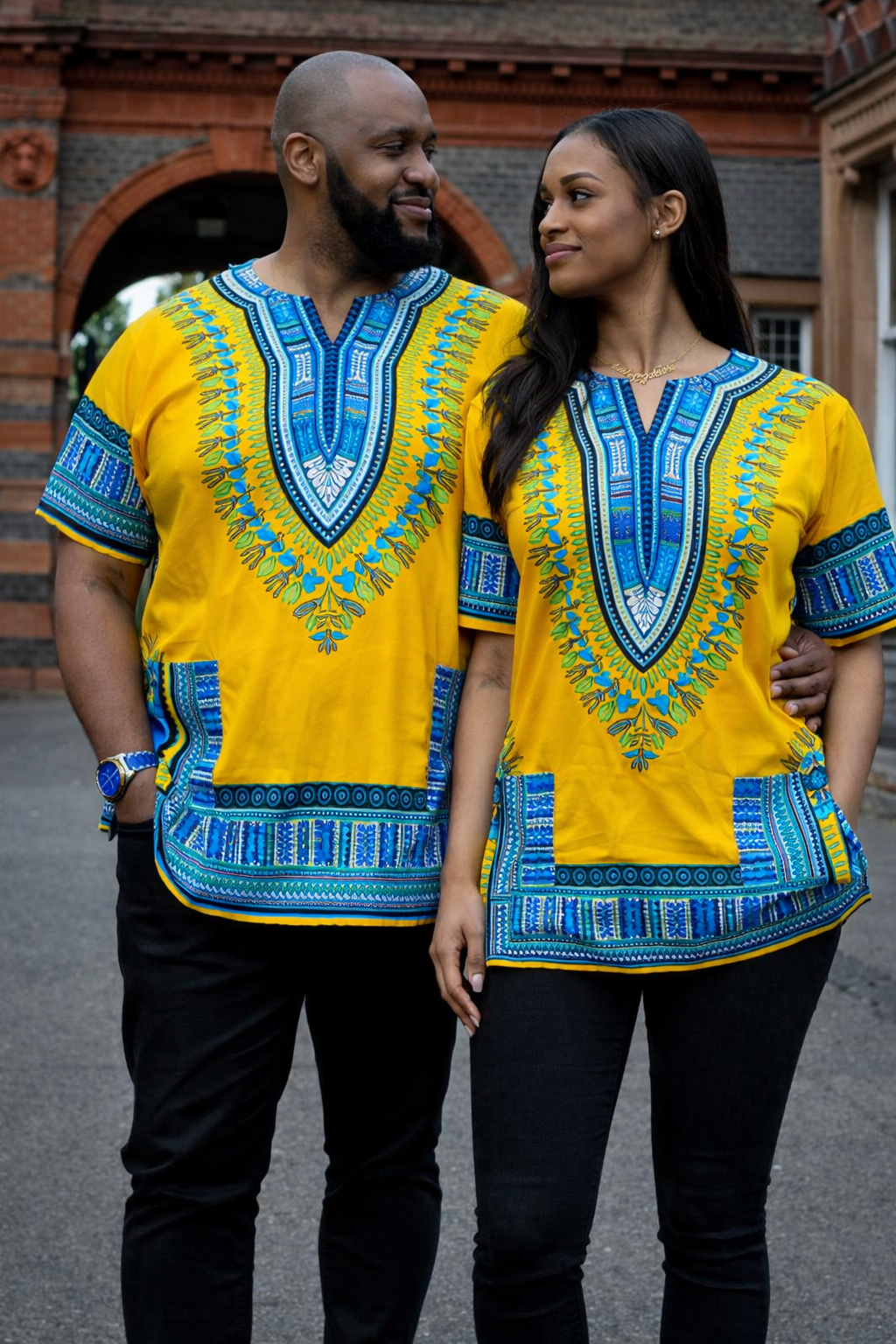 Men's Yellow African Dashiki Shirt