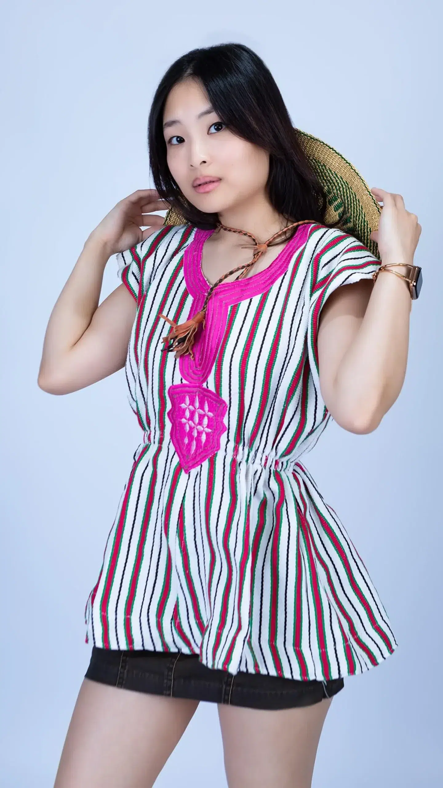 Handwoven Batakari Dress with Embroidery - Image 4