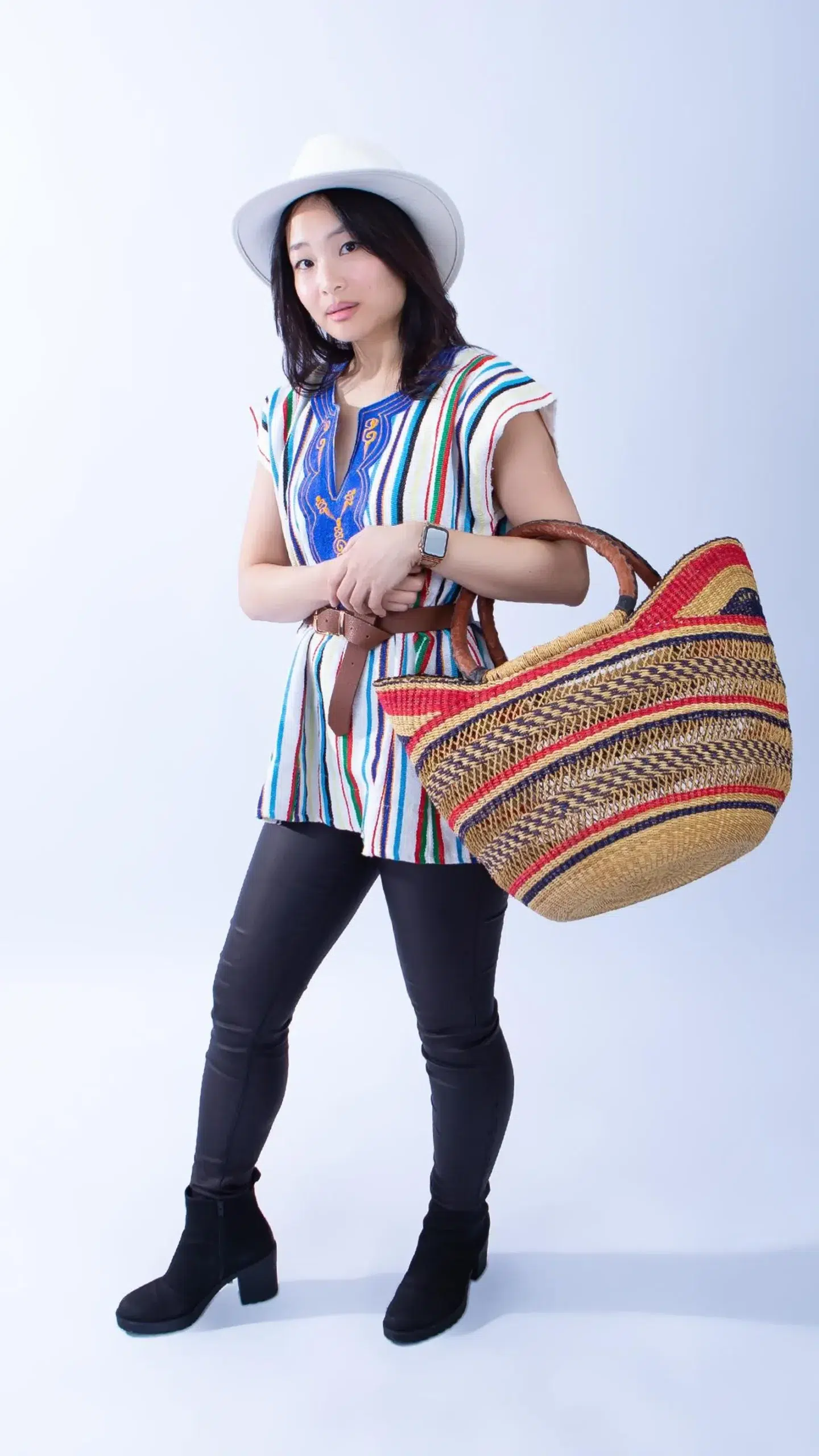 Handwoven Batakari Dress with Embroidery - Image 5