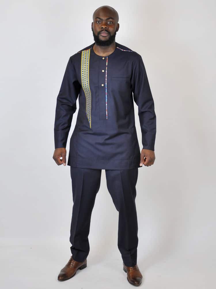 Blue Authentic Traditional African Suit
