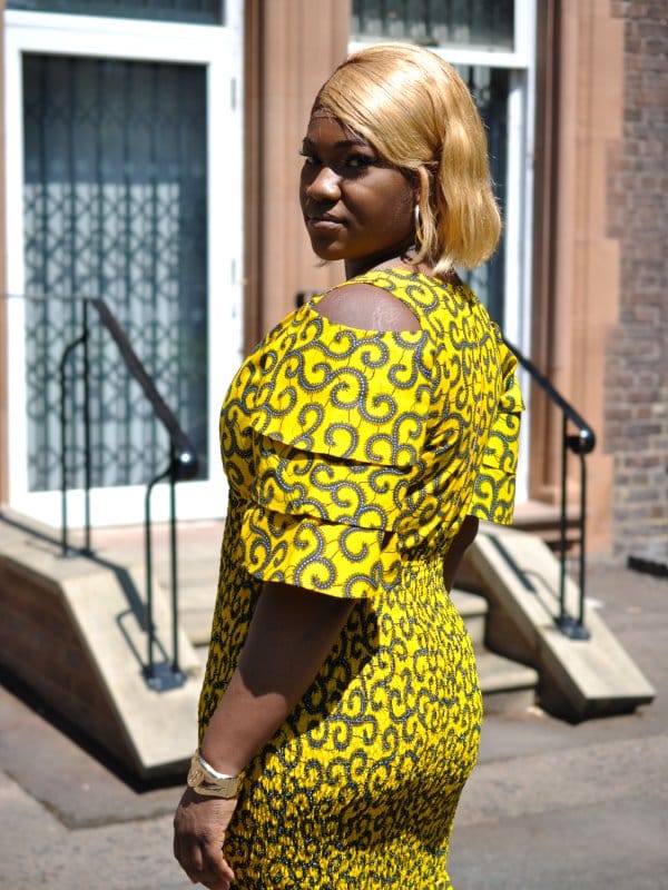 Zara African Bodycon Flare Dress - Image 4