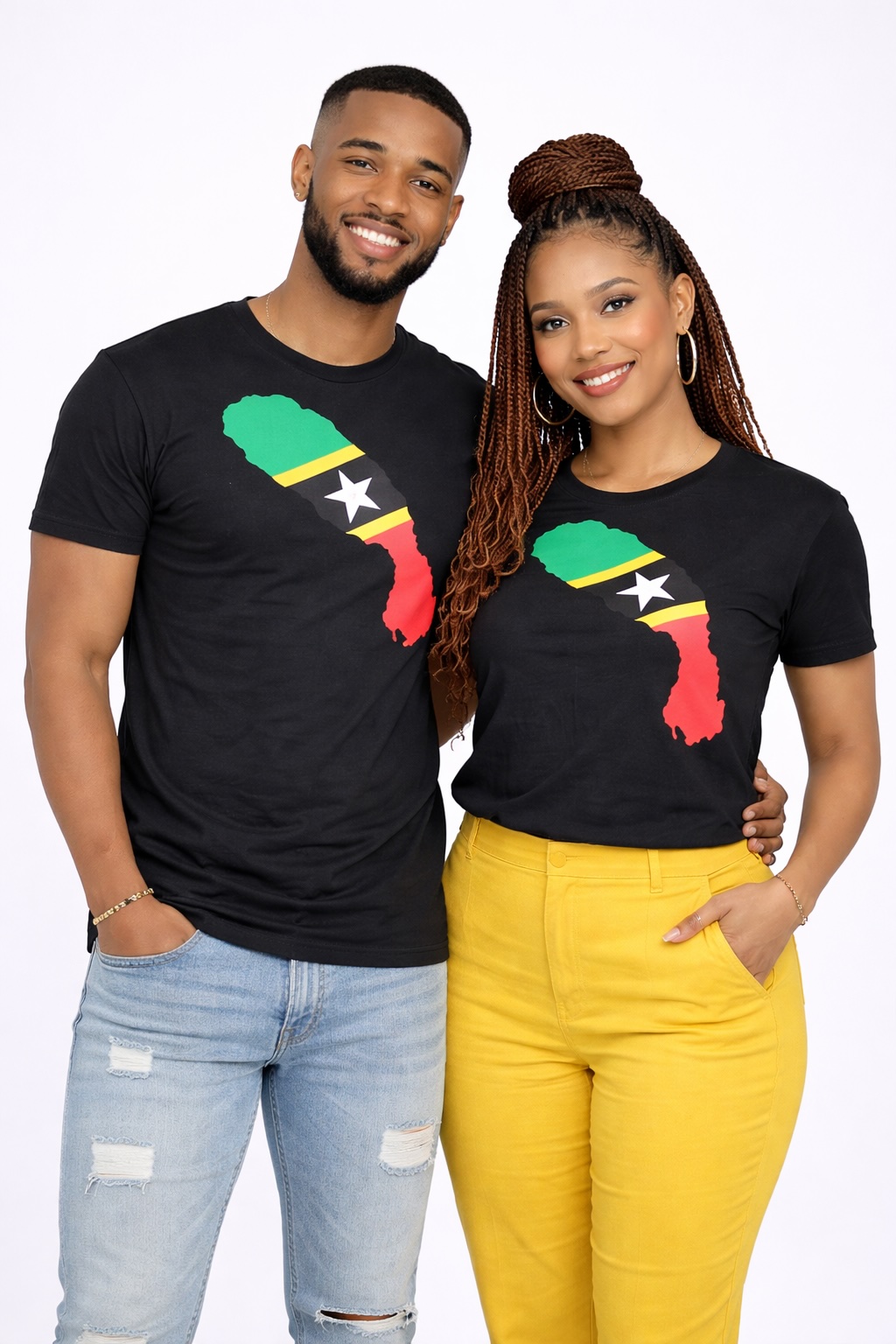 Adeline Saint Kitts and Nevis Country Flag Top