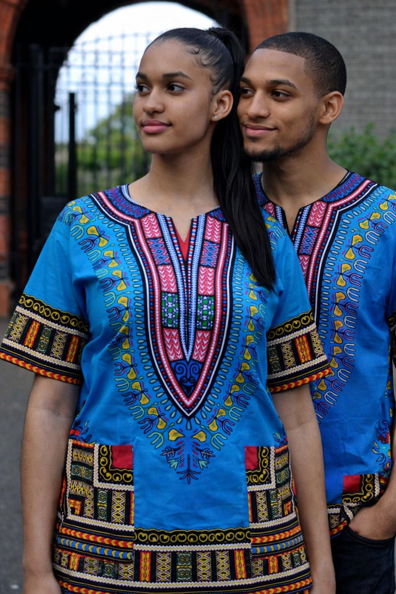 Light Blue Unisex Dashiki Shirt