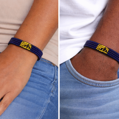 Barbados Flag Beaded Bracelet