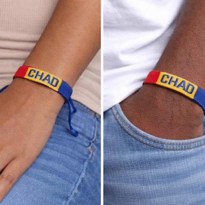 Chad Flag Beaded Bracelet