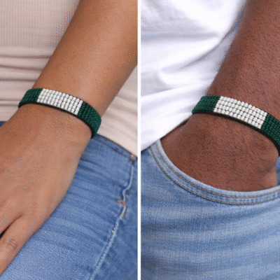 Nigeria Flag Beaded Bracelet