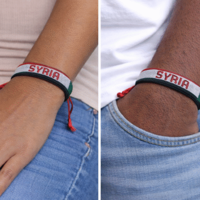 Syria Flag Beaded Bracelet