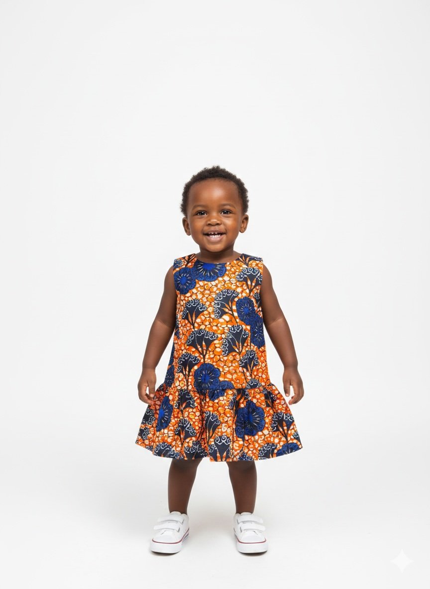 Girls African Print Dress