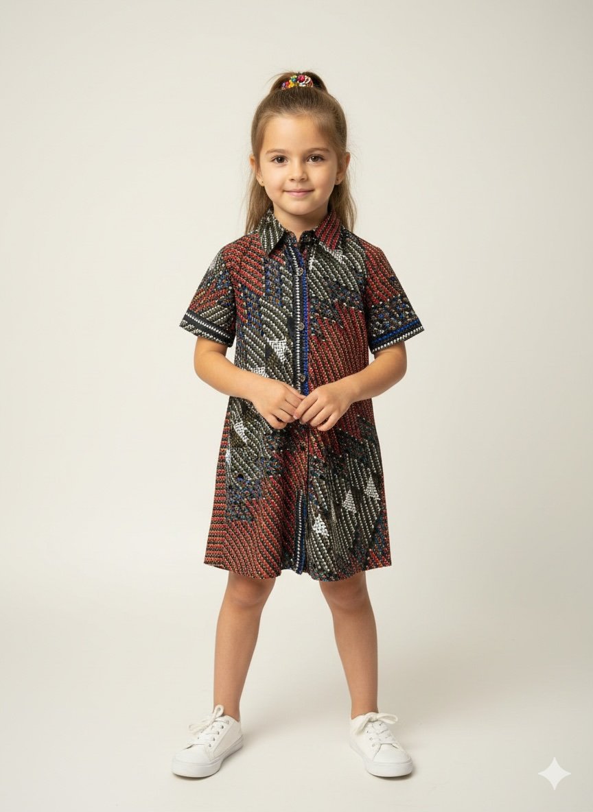 Girls African Print Dress