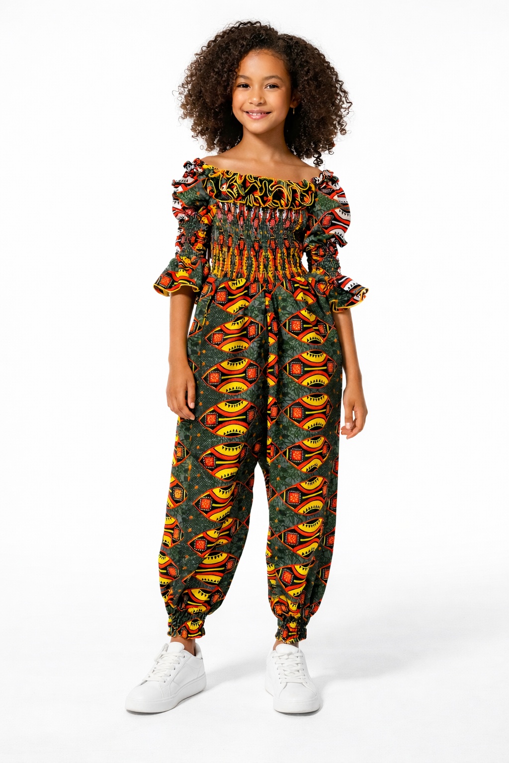 Joyce African Ankara Print Kid's Jumpsuit