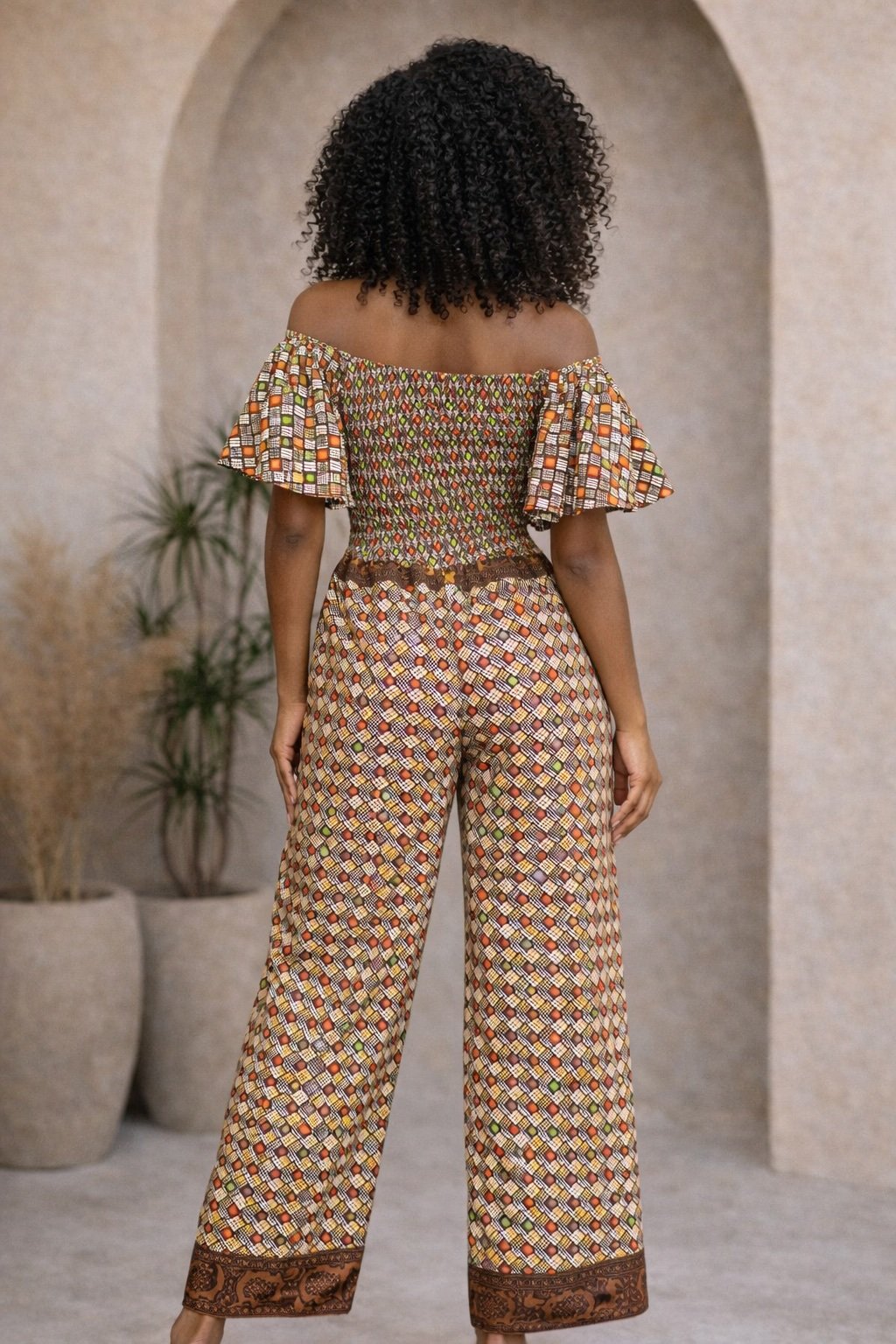 African Print Jumpsuit - Image 3