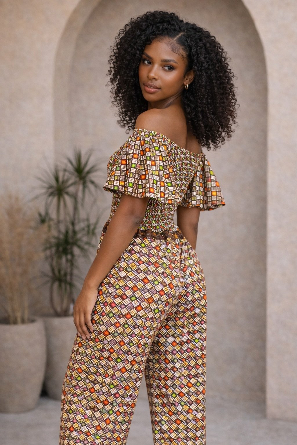 African Print Jumpsuit - Image 4