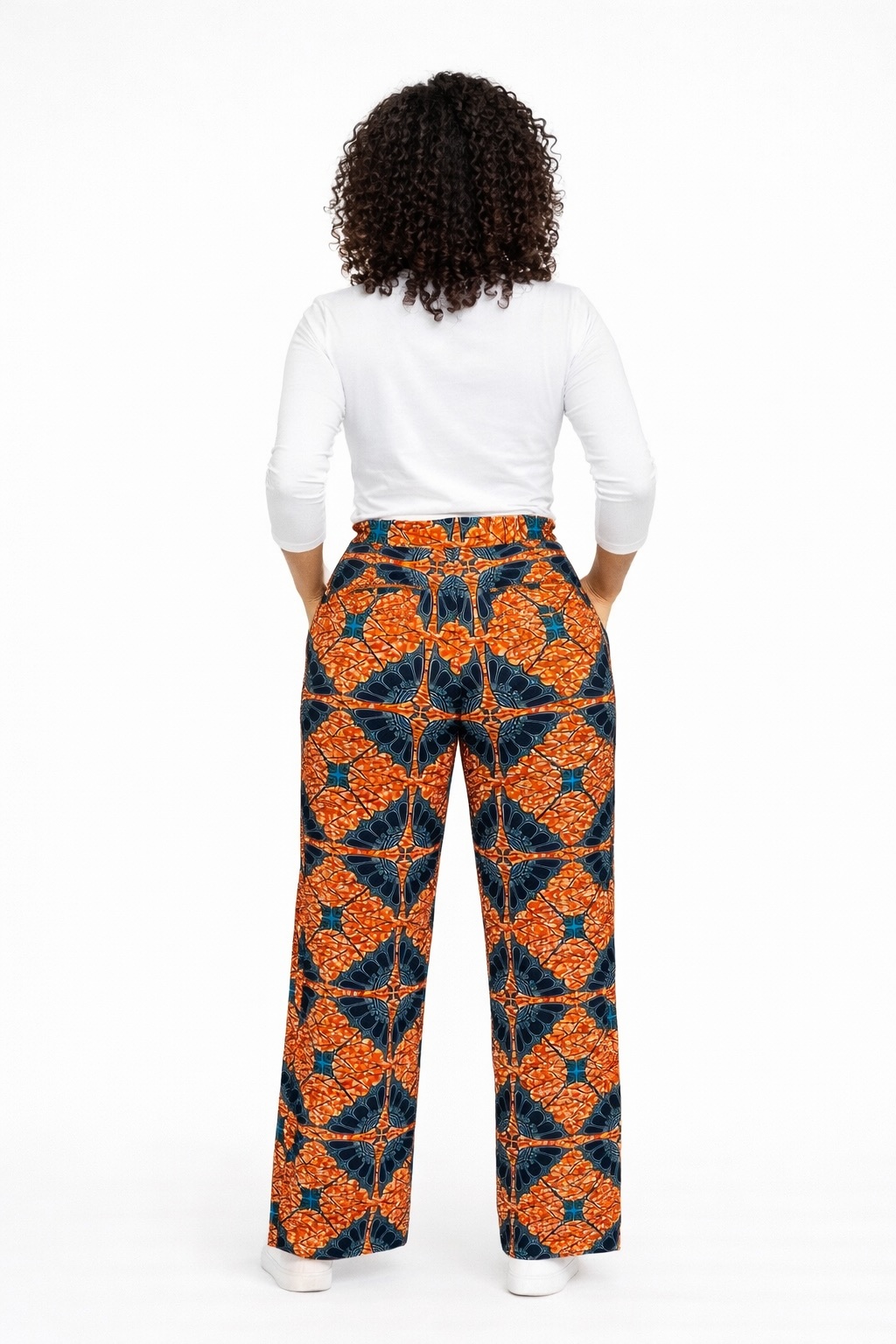 Ankara Print Wide-Leg Trousers - Image 3