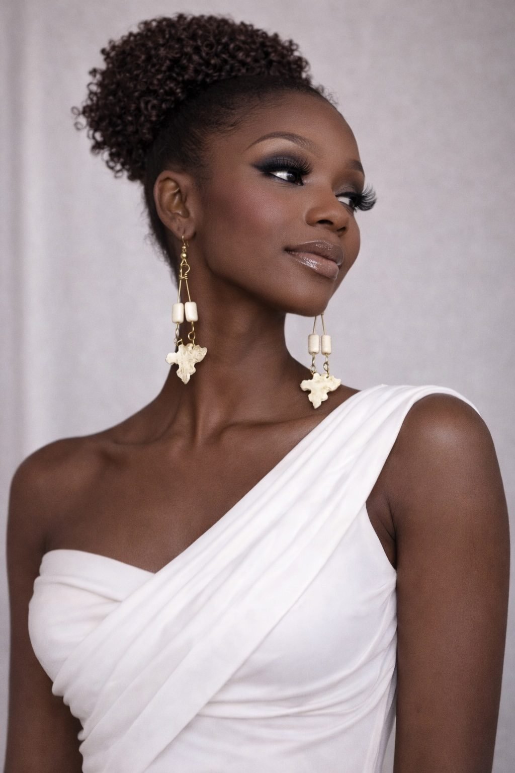 Africa Map Drop Earrings – Handmade Statement Jewellery