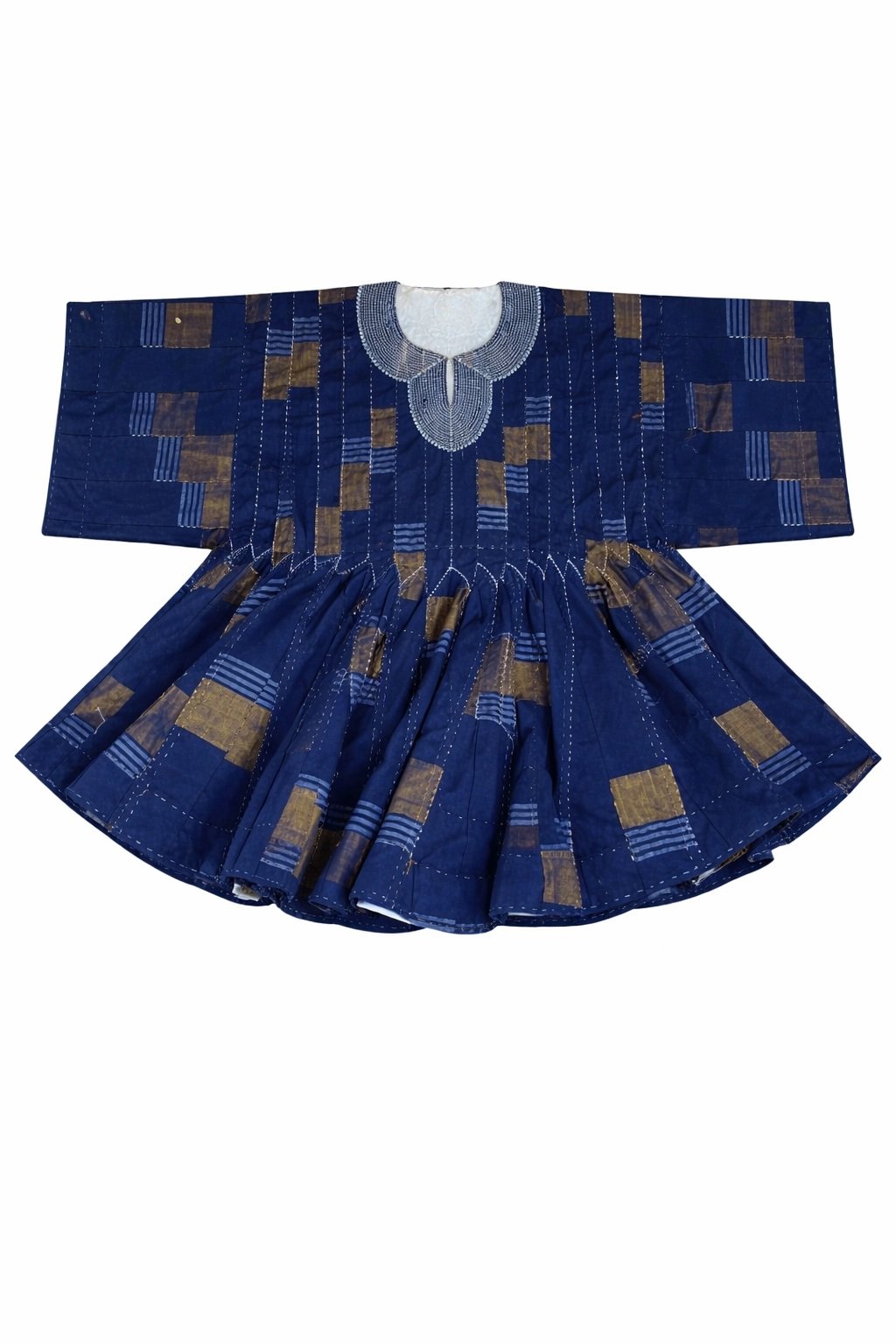 Heritage Navy Fugu Traditional Smock – Authentic Ghanaian Batakari Tunic - Image 6