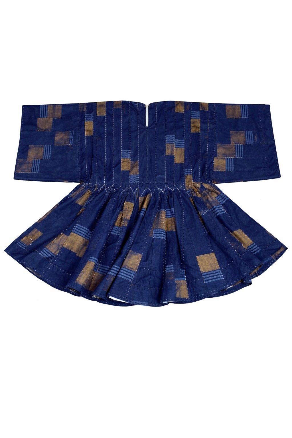 Heritage Navy Fugu Traditional Smock – Authentic Ghanaian Batakari Tunic - Image 5