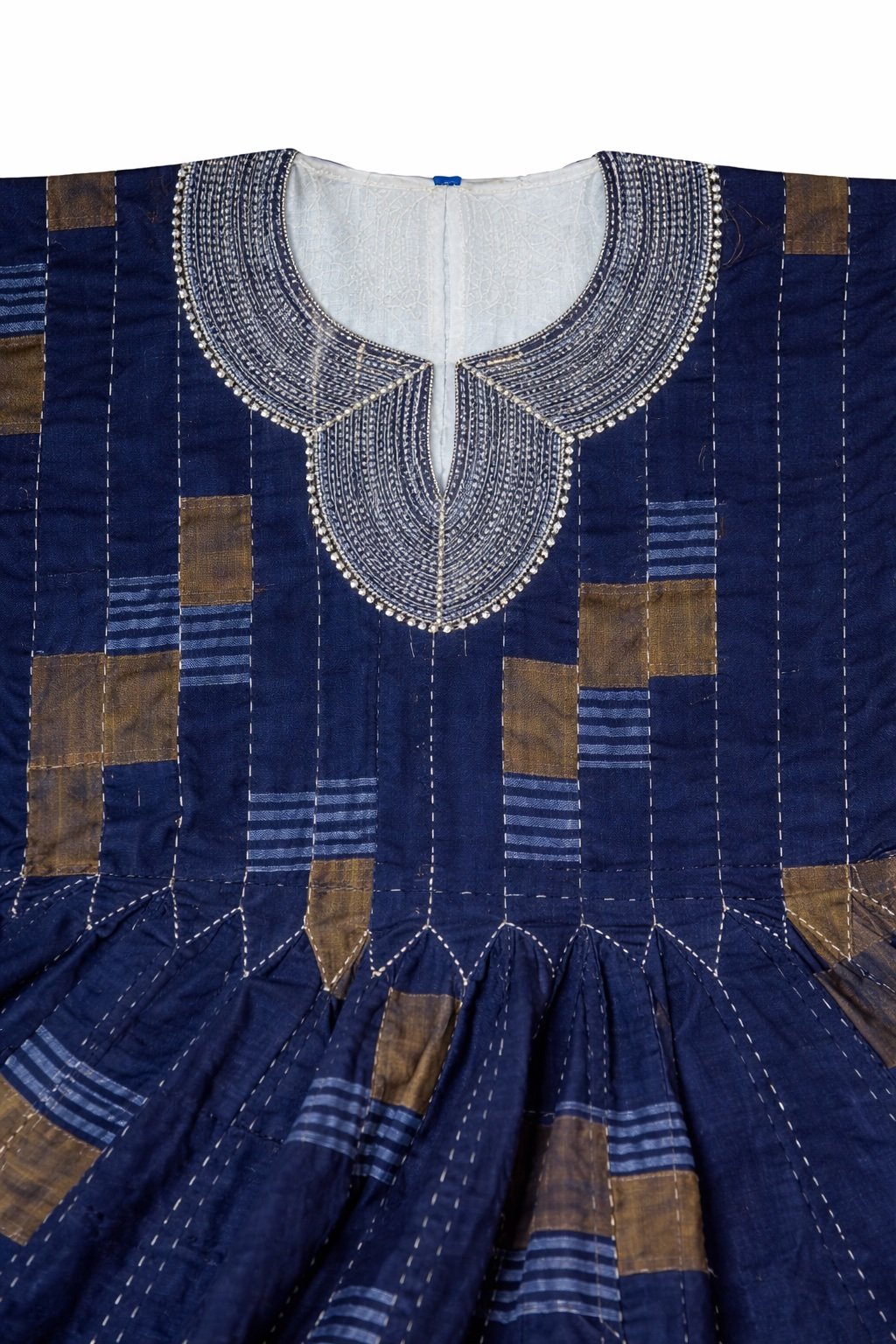Heritage Navy Fugu Traditional Smock – Authentic Ghanaian Batakari Tunic - Image 4
