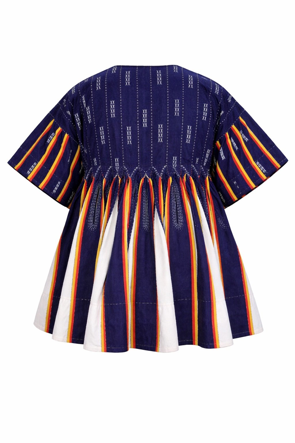 Heritage Royal Stripe Fugu Peplum Top - Image 2