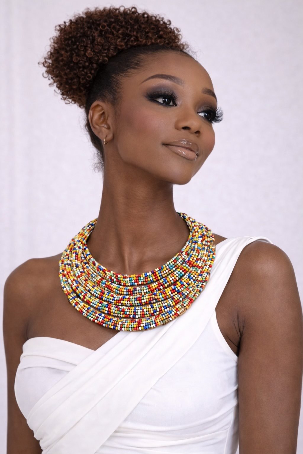Multilayer Handcrafted Beaded Statement Necklace