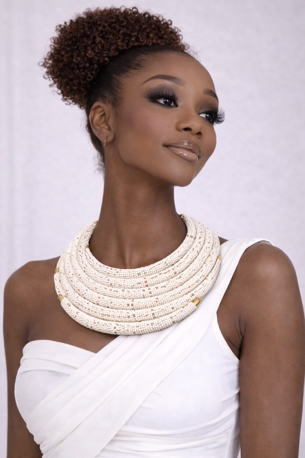 Multilayer Handcrafted Beaded Statement Necklace - Image 4