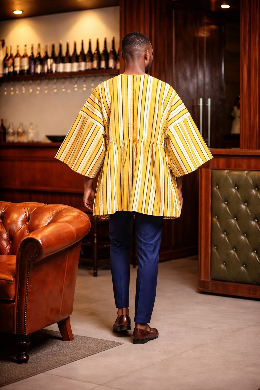 Golden Heritage Stripe Fugu Smock Top - Image 3