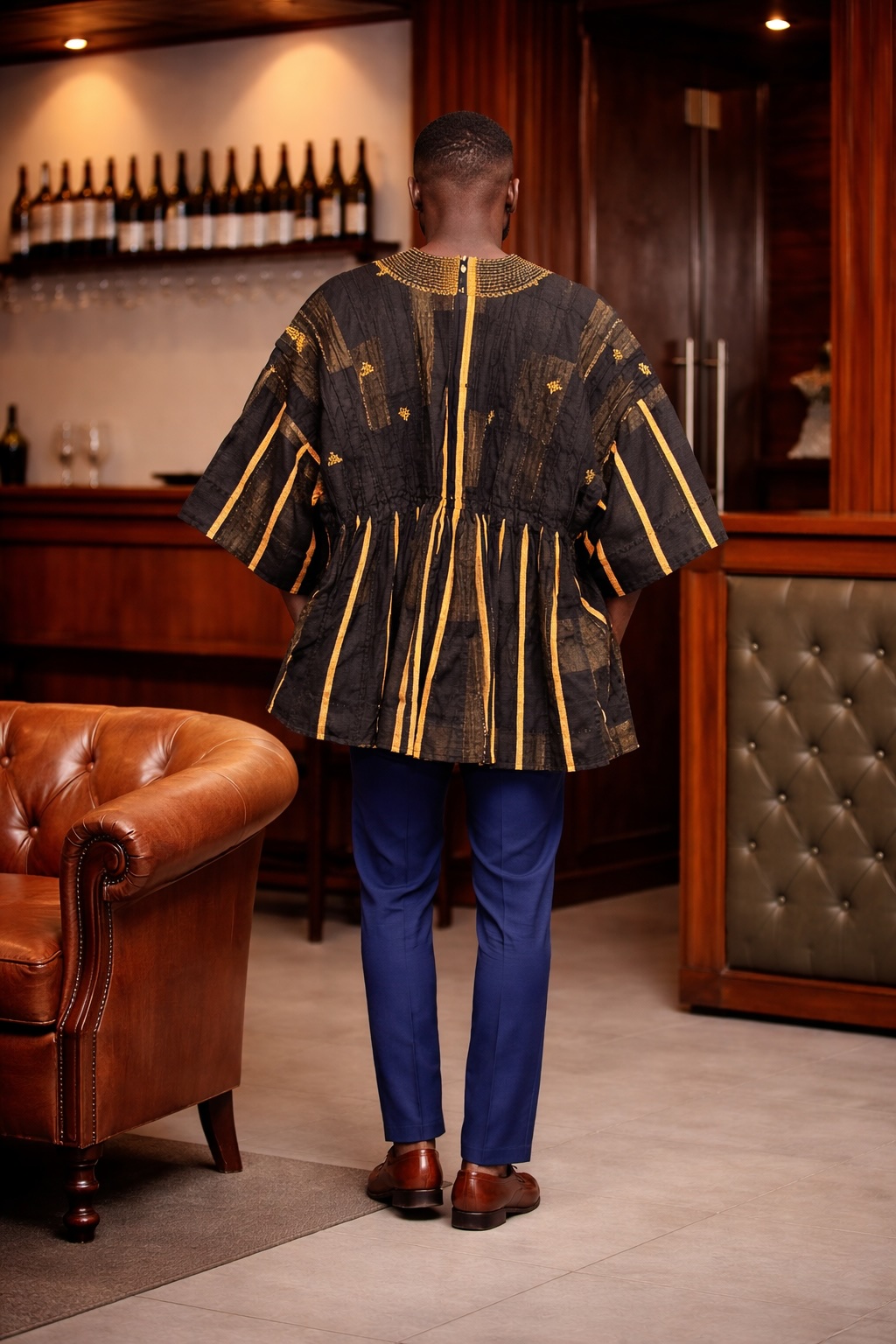 Midnight Gold Heritage Fugu Smock Top - Image 3