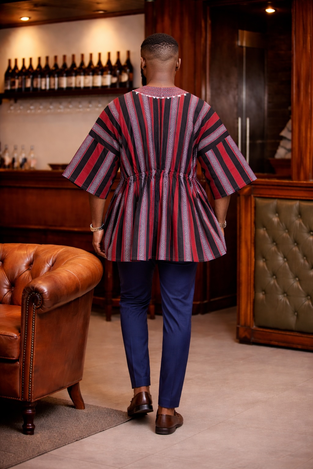 Crimson Heritage Stripe Fugu Smock Top - Image 3